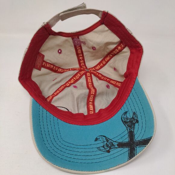 Mechanic Farm Girl Trained & Certified Strapback Hat Tan One Size Adjustable - Picture 6 of 8